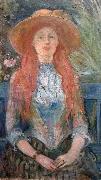 Berthe Morisot Jeune fille dans un parc oil